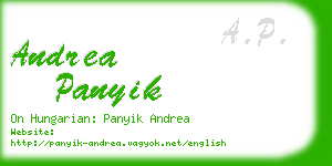 andrea panyik business card